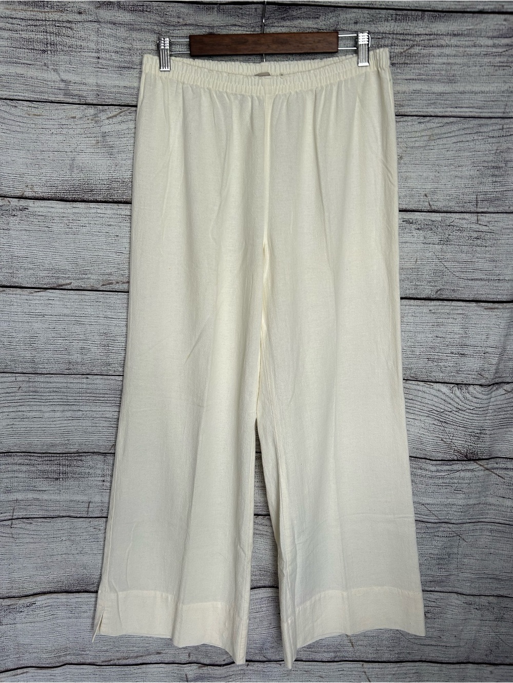 Soft Surroundings wide leg pull on cotton pants size medium